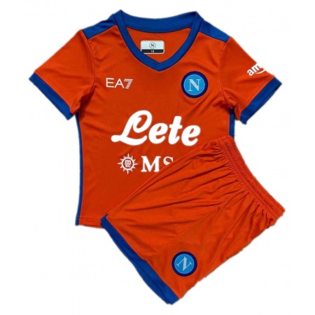 Jalkapallo Pelipaidat/Peliasut Napoli Lasten Kolmaspaita 2021-2022 Lyhythihainen